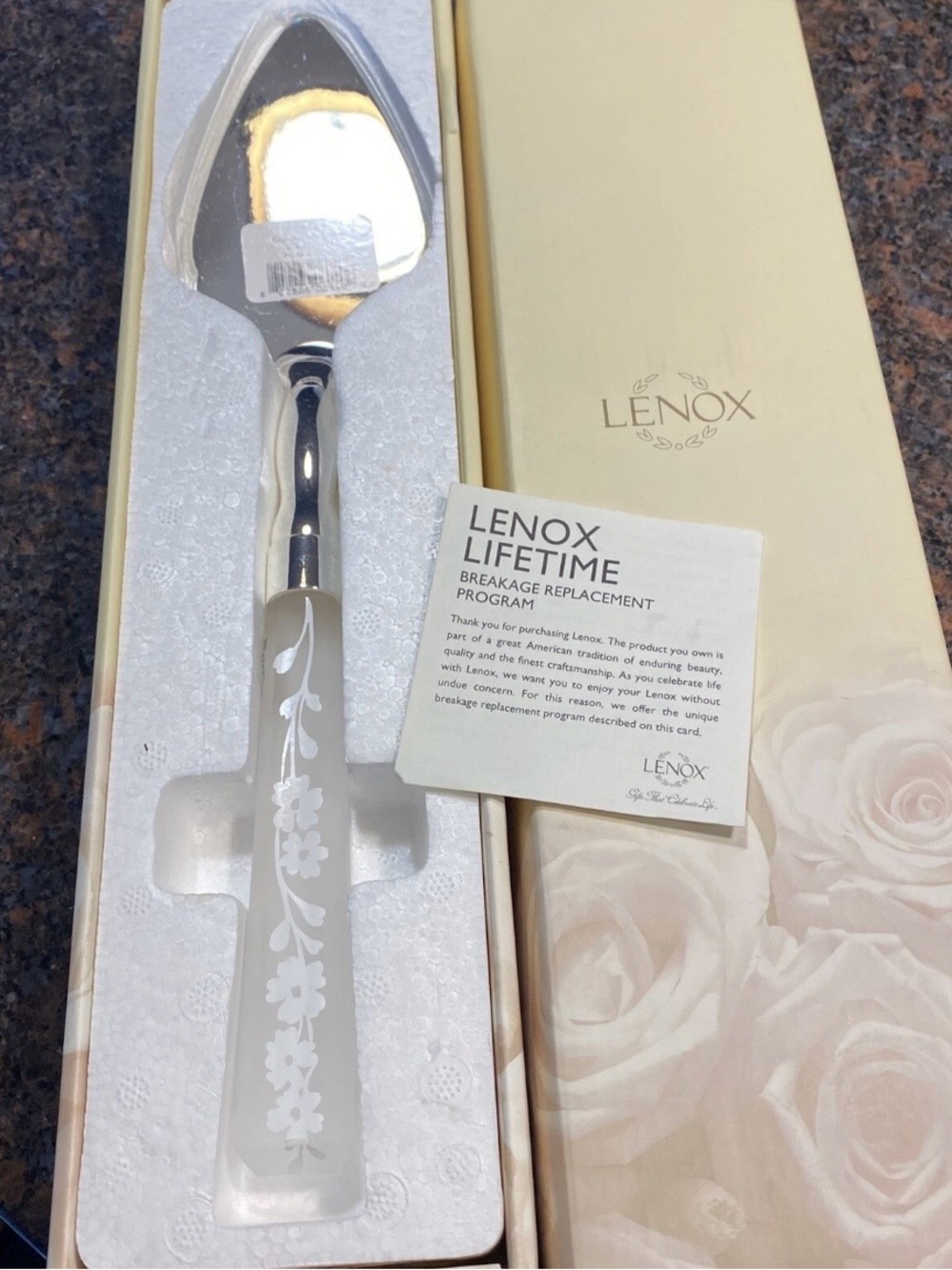 Lenox Crystal Silver Dessert Cake Pie Server New NIB Wedding Anniversary Gift